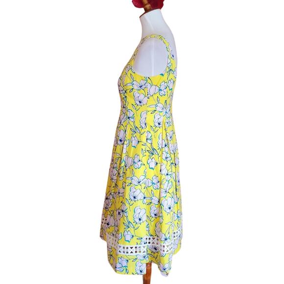 Eliza J Yellow Floral Pleated Dress - Picture 11 of 13